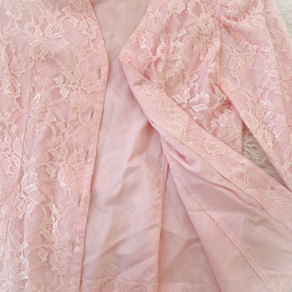 Lace Pink Spring blazer size 14 large - Picture 6 of 7